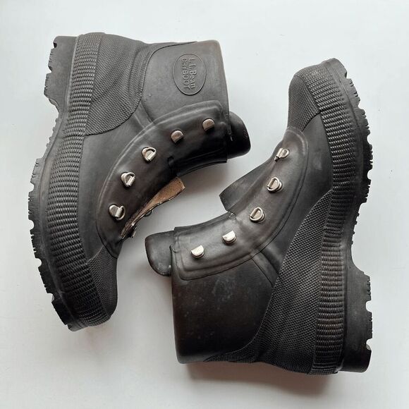 Vintage L.L. Bean DryBoot Rubber Hiking Boots Sz 9 Waterproof Workwear - Picture 6 of 11